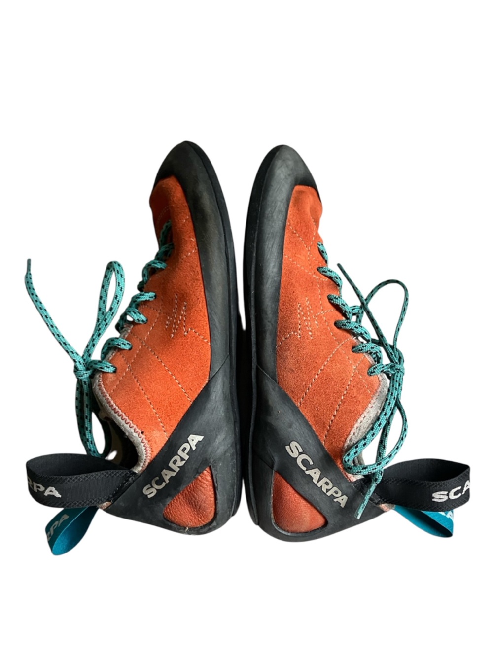 SCARPA Women's Helix Lace Rock Climbing Shoes Coral Black Sport Lace Up 6.5